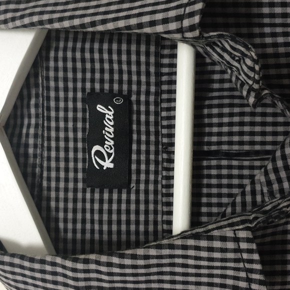 Revival shirt - black/grey checked, large - Picture 2 of 6
